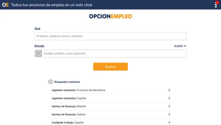 Opcionempleo android App screenshot 1